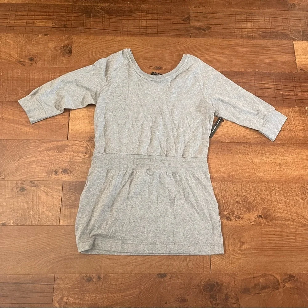 NWT Nike girl sweatshirt dress XL extra large gray pink white pockets dress